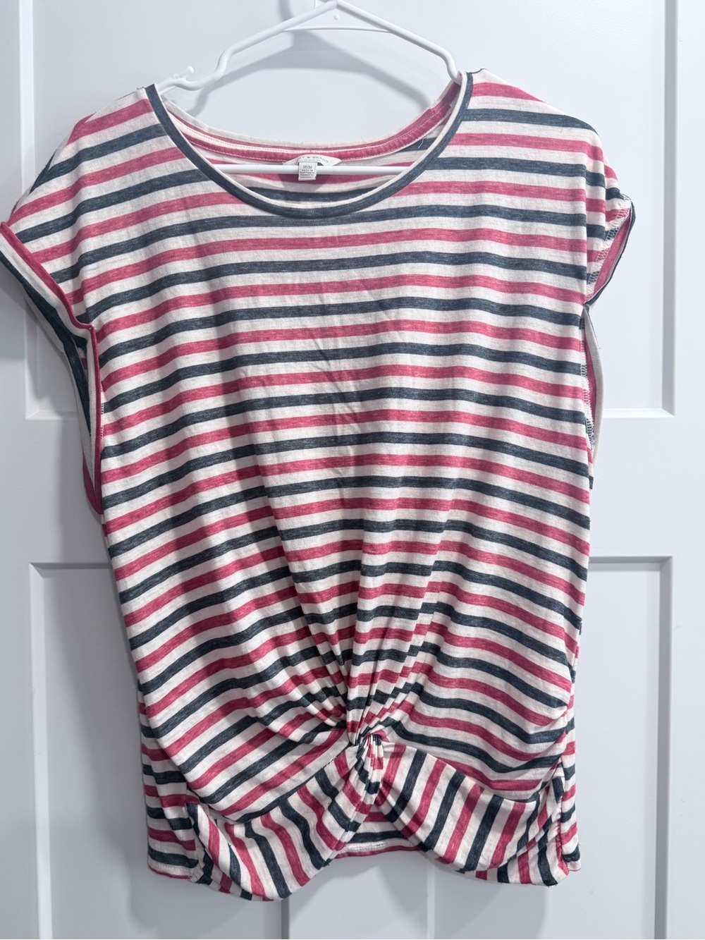 Lucky Brand Striped Knot-Front Tee, medium, nwot